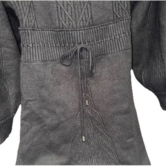 Free People NWT Emmaline Sweater Mini Dress Black - Picture 6 of 8